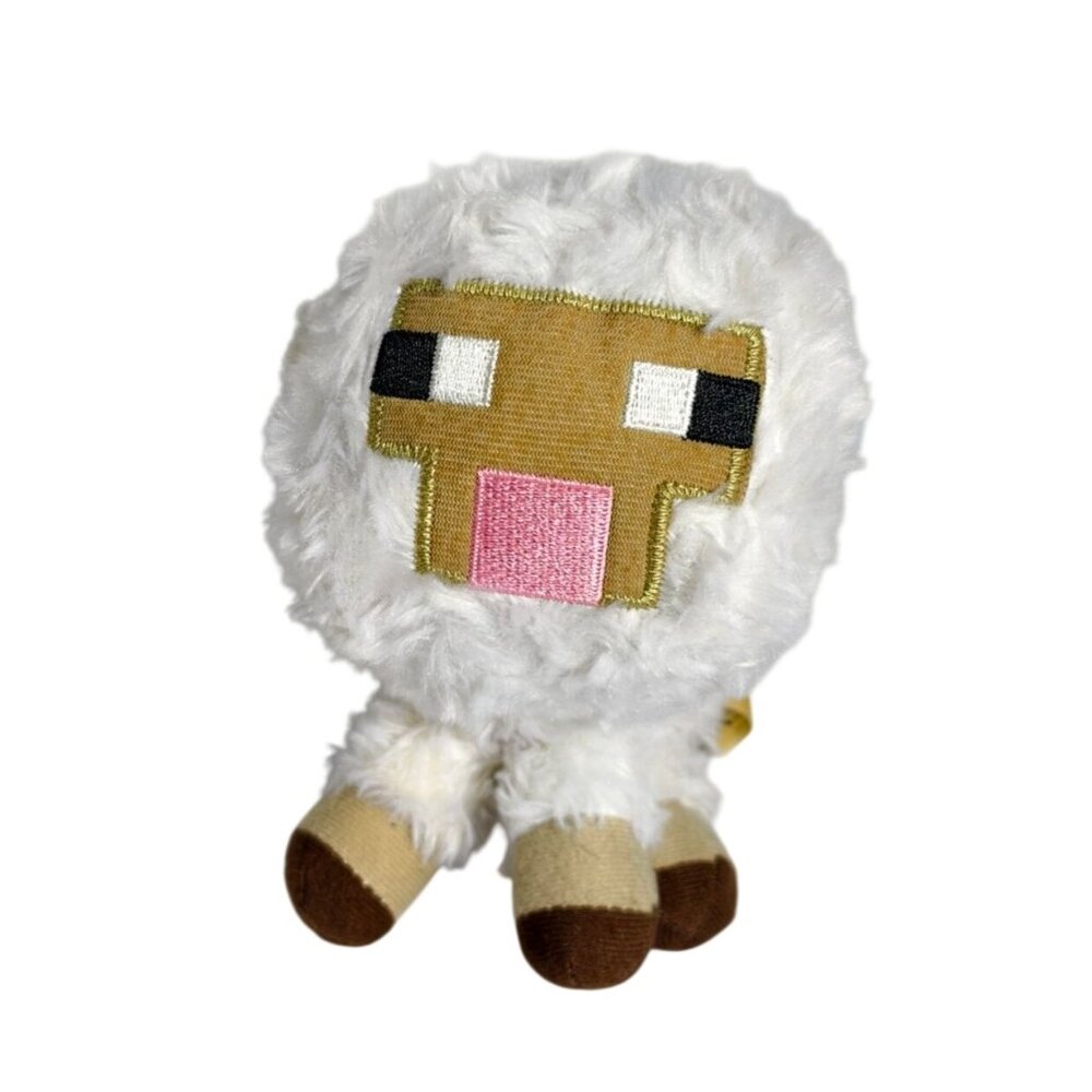 Mojang Minecraft Sheep Plush Toy 6" White Faux Fur Officially Licensed Collect